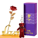 Coffret Rose Eternelle en Or 24k