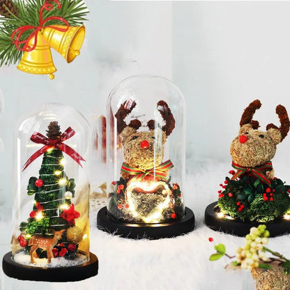Sapin de Noel Sous Cloche - Rose Eternelle La Boutique
