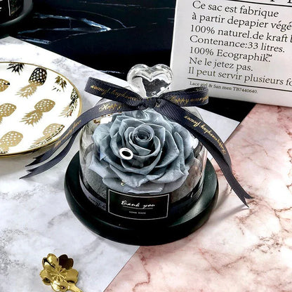 Rose Eternelle Sous Cloche (Trio de Fleurs Rouge) - Rose Eternelle La Boutique