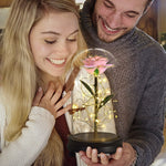 Eblouissante Rose Eternelle Doré  "Ainy Rose" avec Coffret