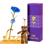 Coffret Rose Eternelle en Or 24k