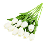 Lot de 10 fleurs artificielles en forme de tulipe
