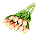 Lot de 10 fleurs artificielles en forme de tulipe