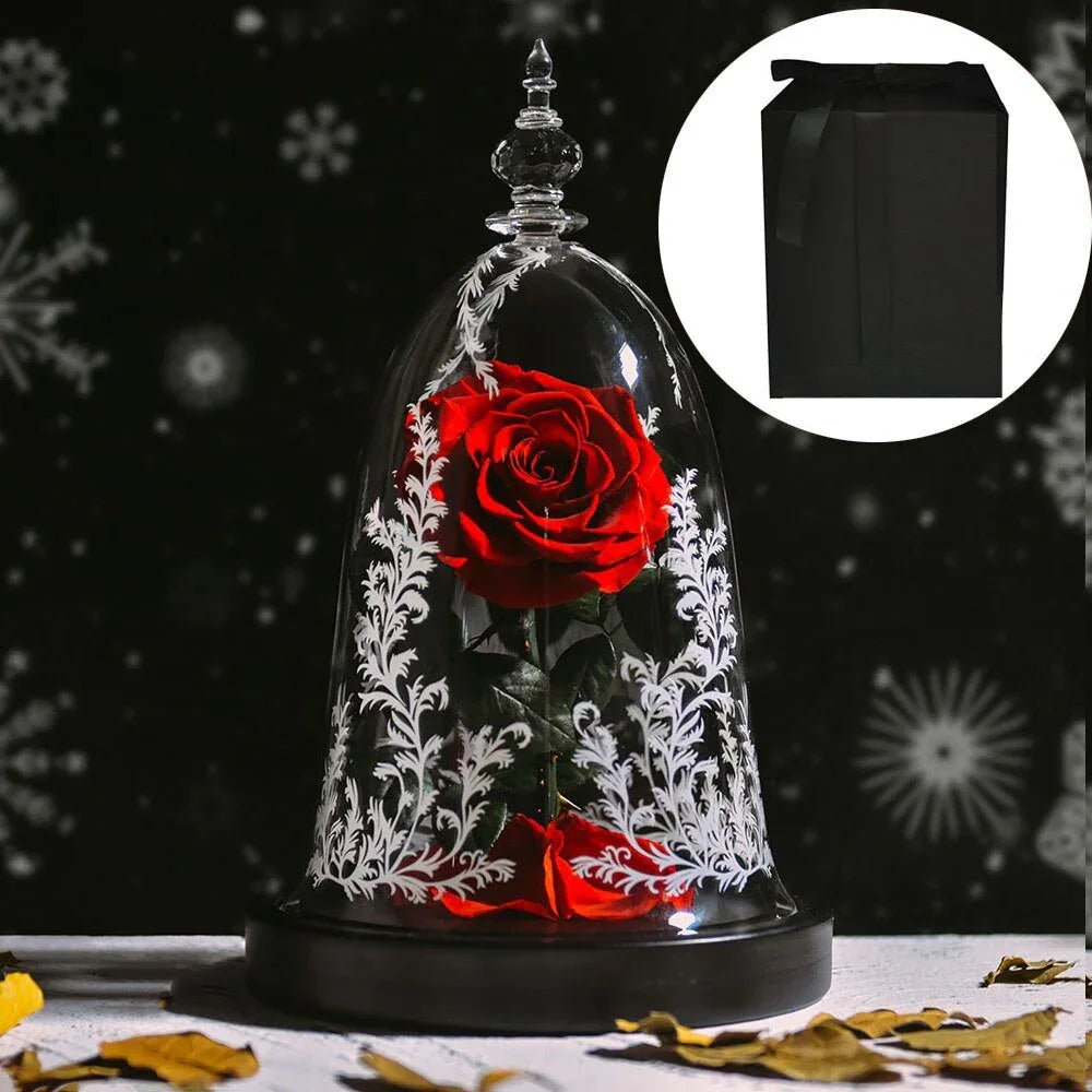 Rose Eternelle Suprême avec Cloche design ( Choix de couleur ) - Rose Eternelle La Boutique