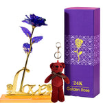 Coffret Rose Eternelle en Or 24k