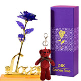 Coffret Rose Eternelle en Or 24k