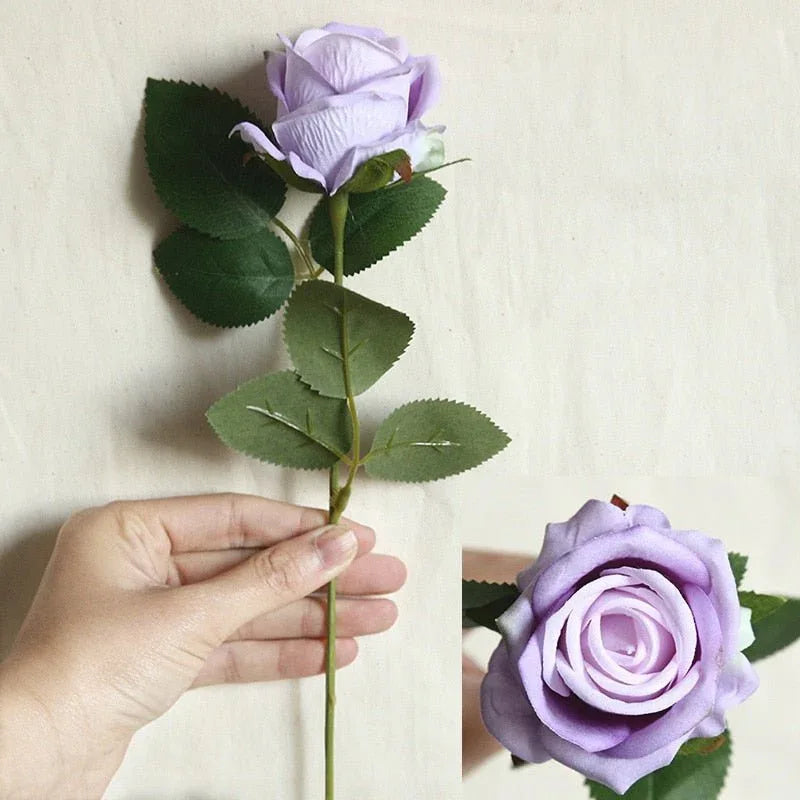 Bouquet de fleurs avec des rose réaliste en soie - Rose Eternelle La Boutique