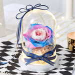 Luxueuse Rose Eternelle Sous Cloche