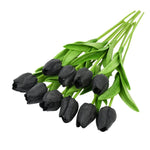 Lot de 10 fleurs artificielles en forme de tulipe
