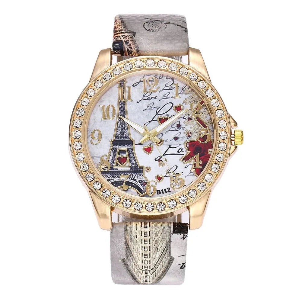 Montre a Quartz & Strass . Edition spéciale : Rose éternelle - Rose Eternelle La Boutique