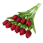 Lot de 10 fleurs artificielles en forme de tulipe