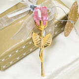 Elégant Coffret avec Rose éternelle Rose en Cristal