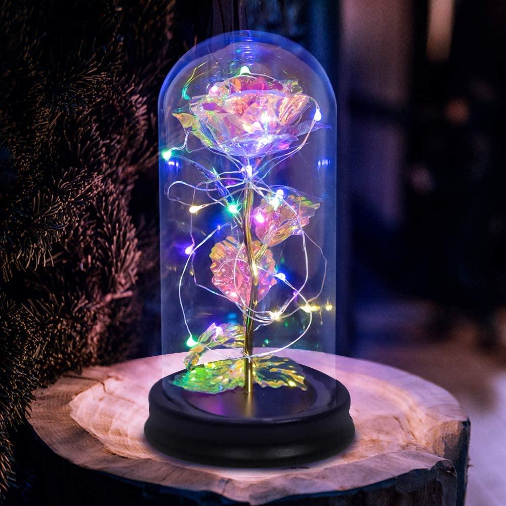 Rose Eternelle Lumineuse & Sous Cloche ( Choix de style ) - Rose Eternelle La Boutique