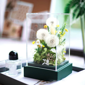 Compositions Florale avec Pissenlit - Rose Eternelle La Boutique