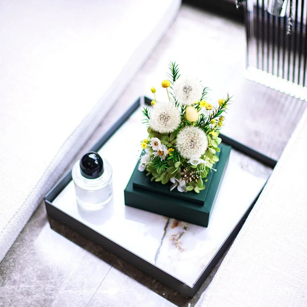 Compositions Florale avec Pissenlit - Rose Eternelle La Boutique