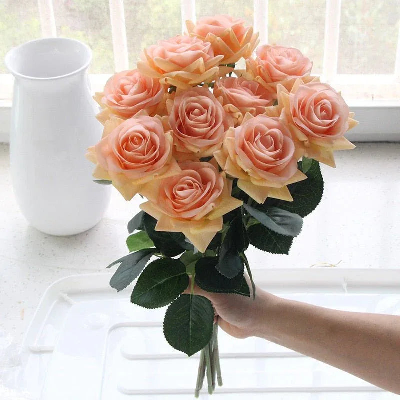 Luxueux Bouquet de fleur composé de rose éternelle Artificielle - Rose Eternelle La Boutique