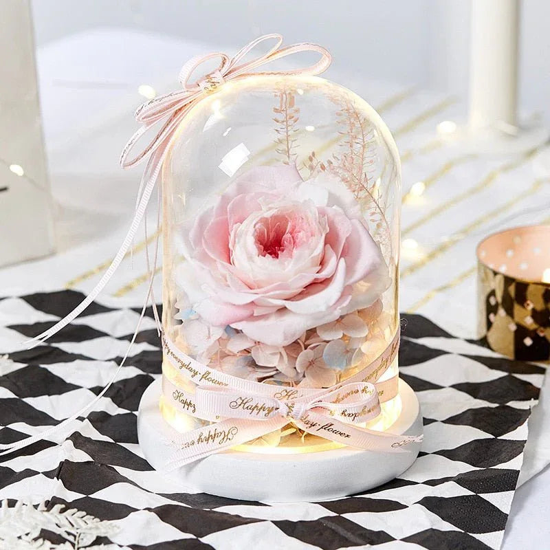 Luxueuse Rose Eternelle Sous Cloche - Rose Eternelle La Boutique