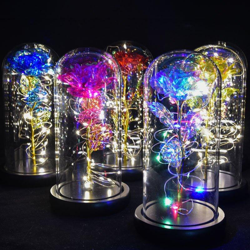 Rose Eternelle Lumineuse & Sous Cloche ( Choix de style ) - Rose Eternelle La Boutique