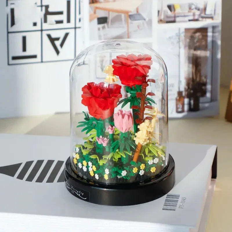 Fleurs sous cloche [ Jeux de construction ] - Rose Eternelle La Boutique