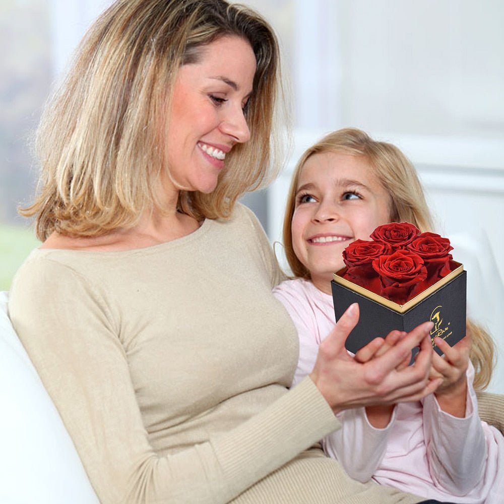 Elegante kleine Schachtel mit ewiger Rose