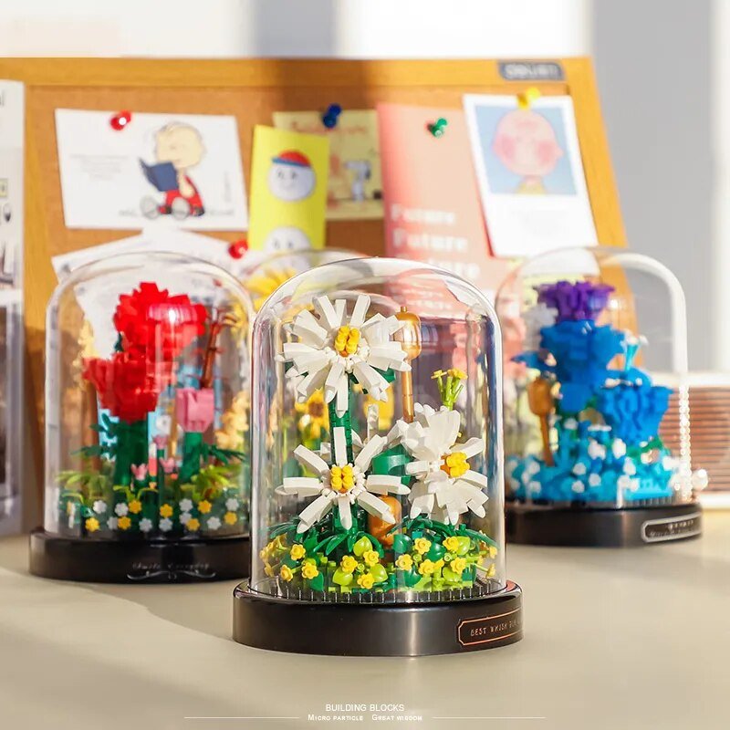 Fleurs sous cloche [ Jeux de construction ]
