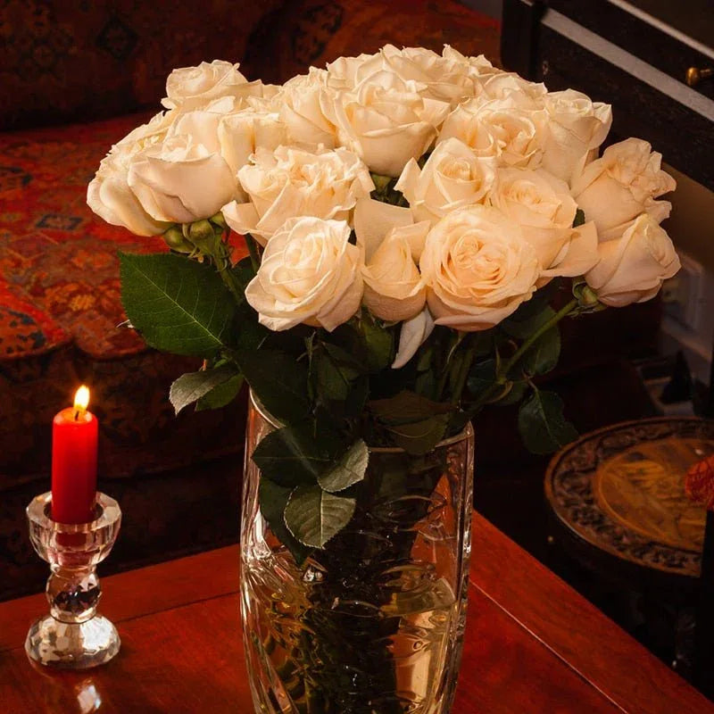 Bouquet de Fleurs composé de Rose en soie - Rose Eternelle La Boutique