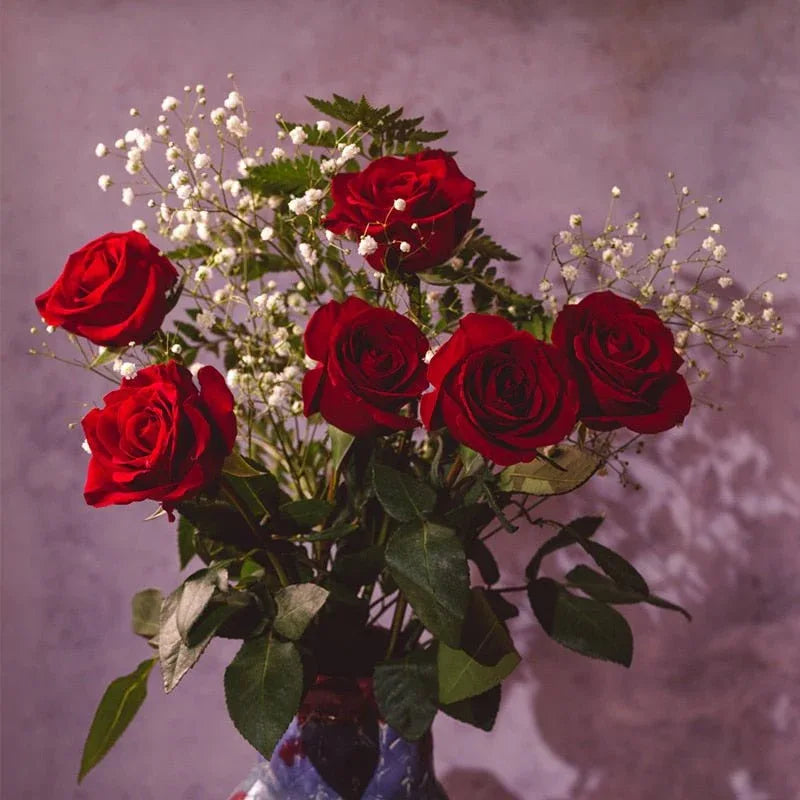 Bouquet de Fleurs composé de Rose en soie - Rose Eternelle La Boutique