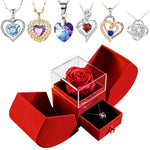 Luxueux Coffret rouge & Rose rouge