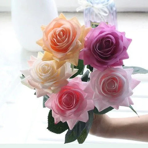 Luxueux Bouquet de fleur composé de rose éternelle Artificielle - Rose Eternelle La Boutique