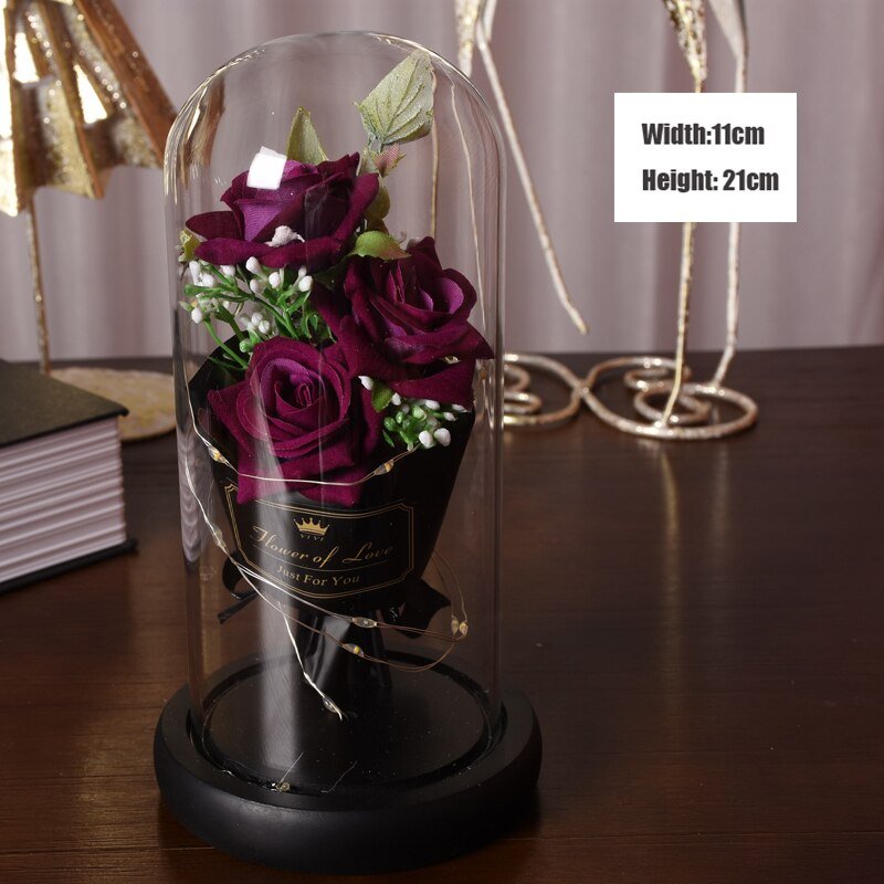 Rose eternelle Sobre & Lumineuse ( Choix de style & couleur )