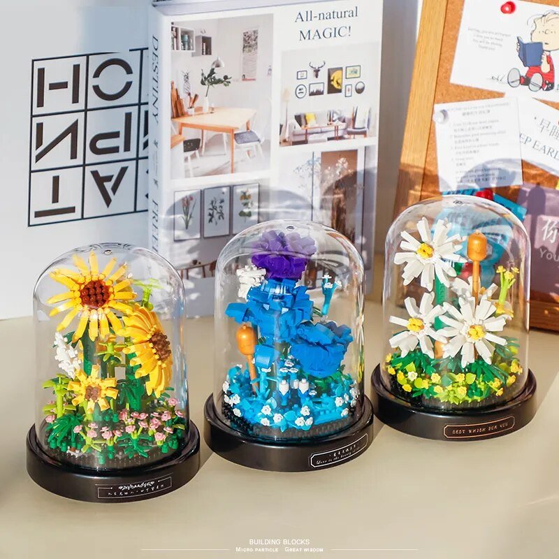 Fleurs sous cloche [ Jeux de construction ]