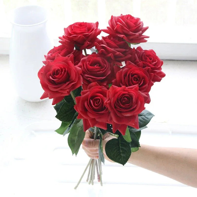 Luxueux Bouquet de fleur composé de rose éternelle Artificielle - Rose Eternelle La Boutique