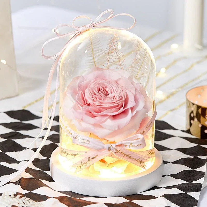 Luxueuse Rose Eternelle Sous Cloche - Rose Eternelle La Boutique