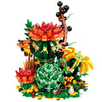 Fleurs Sous Cloche en Blocs de Construction