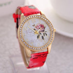 Montre a Quartz & Strass . Edition spéciale : Rose éternelle