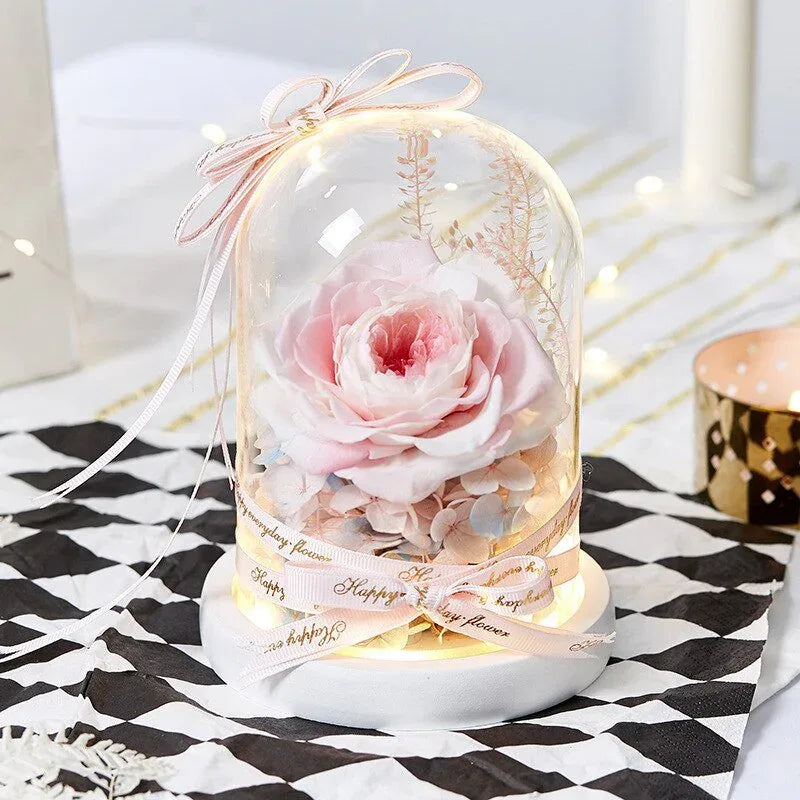Luxueuse Rose Eternelle Sous Cloche - Rose Eternelle La Boutique