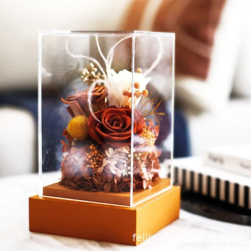 Composition florale avec Rose & Hortensia - Rose Eternelle La Boutique