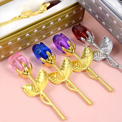 Elegant Gift Box with Eternal Rose and Crystal Rose