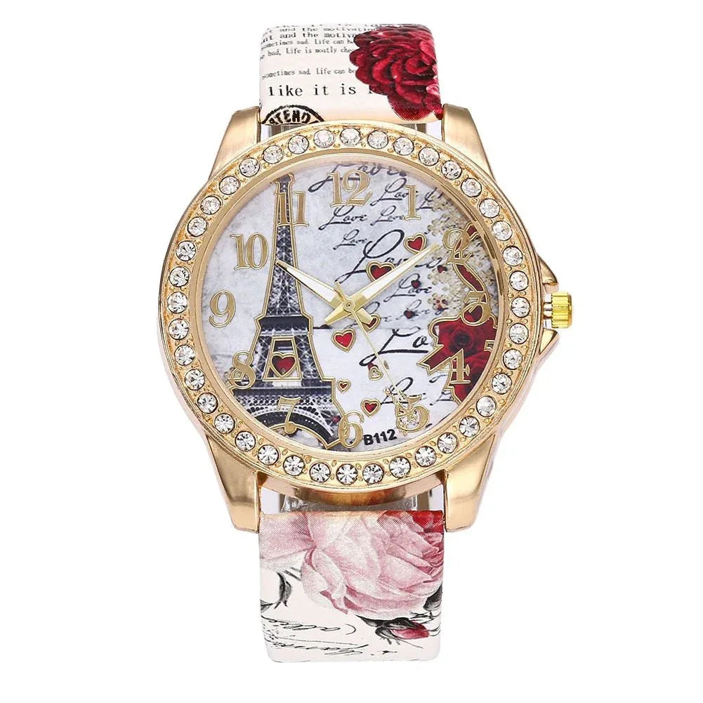 Montre a Quartz & Strass . Edition spéciale : Rose éternelle - Rose Eternelle La Boutique