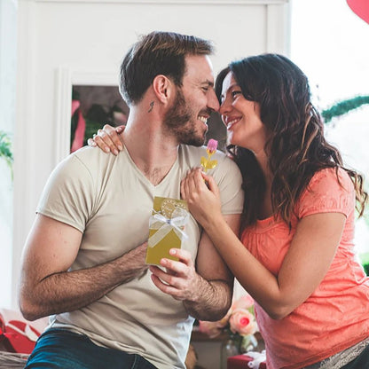 Elegant Gift Box with Eternal Blue Crystal Rose