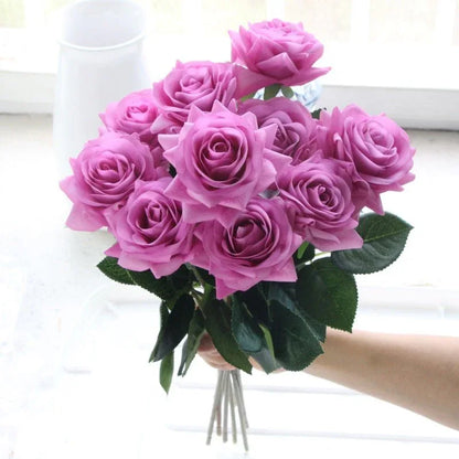 Luxueux Bouquet de fleur composé de rose éternelle Artificielle - Rose Eternelle La Boutique