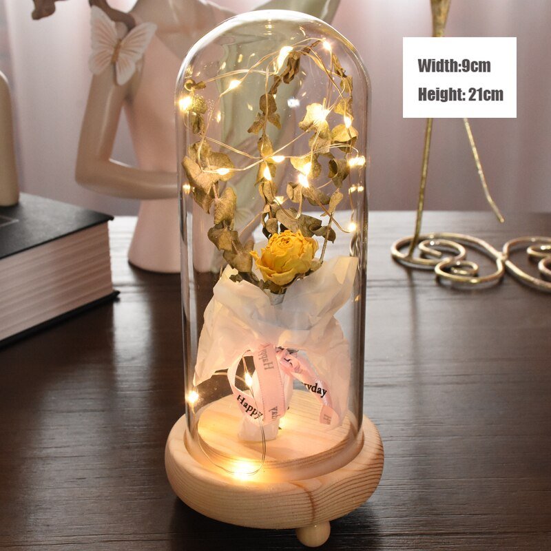 Rose eternelle Sobre & Lumineuse ( Choix de style & couleur )