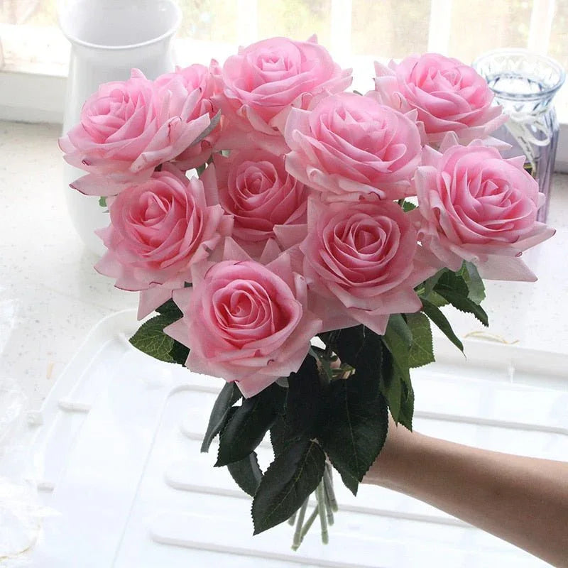 Luxueux Bouquet de fleur composé de rose éternelle Artificielle - Rose Eternelle La Boutique
