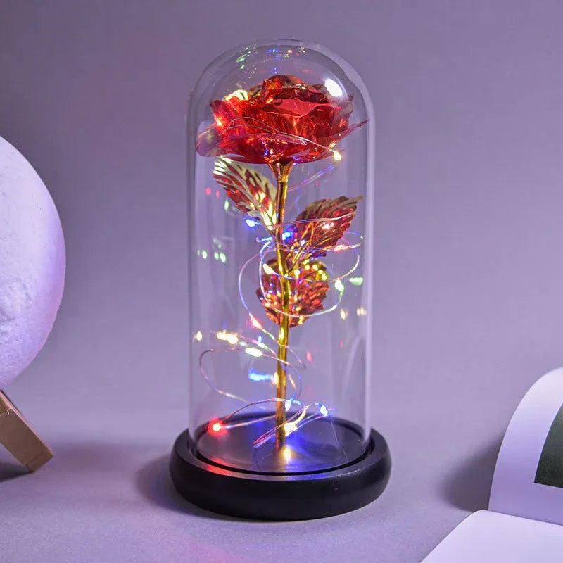 Rose Eternelle Lumineuse & Sous Cloche ( Choix de style ) - Rose Eternelle La Boutique