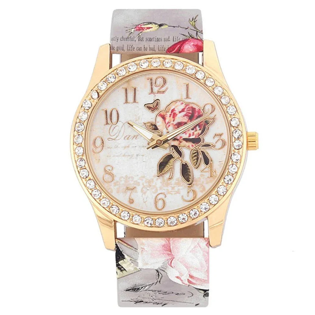 Montre a Quartz & Strass . Edition spéciale : Rose éternelle - Rose Eternelle La Boutique