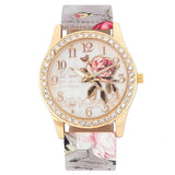 Montre a Quartz & Strass . Edition spéciale : Rose éternelle