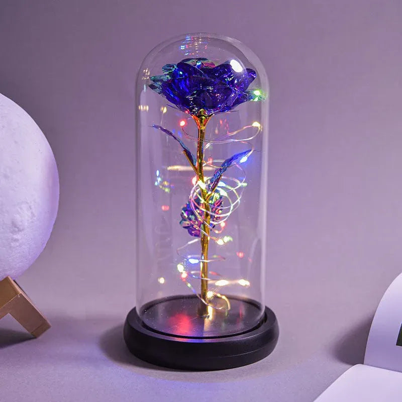 Rose Eternelle Lumineuse & Sous Cloche ( Choix de style ) - Rose Eternelle La Boutique