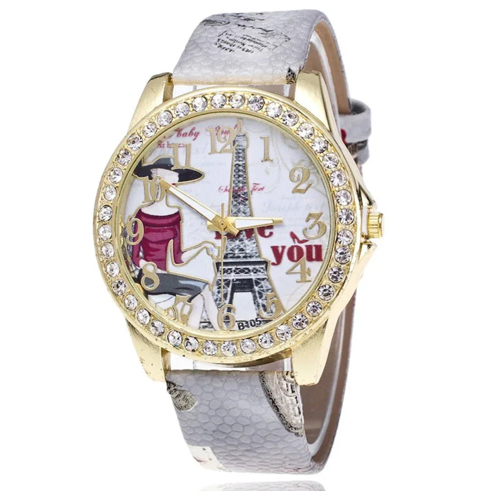 Montre a Quartz & Strass . Edition spéciale : Rose éternelle - Rose Eternelle La Boutique