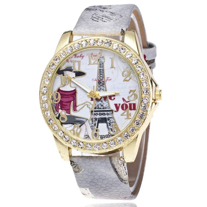 Montre a Quartz & Strass . Edition spéciale : Rose éternelle - Rose Eternelle La Boutique