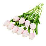 Lot de 10 fleurs artificielles en forme de tulipe